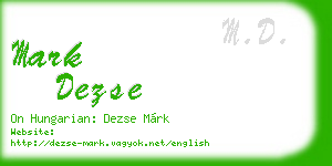 mark dezse business card